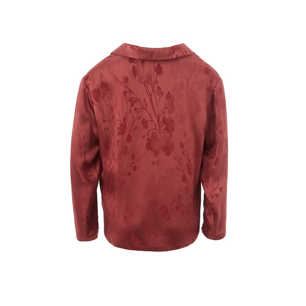 Camisa elegante de acetato rojo Lardini para mujer