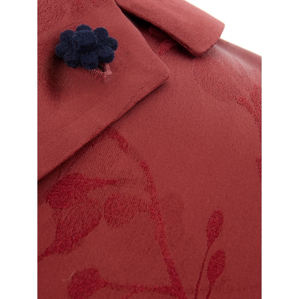 Camisa elegante de acetato rojo Lardini para mujer