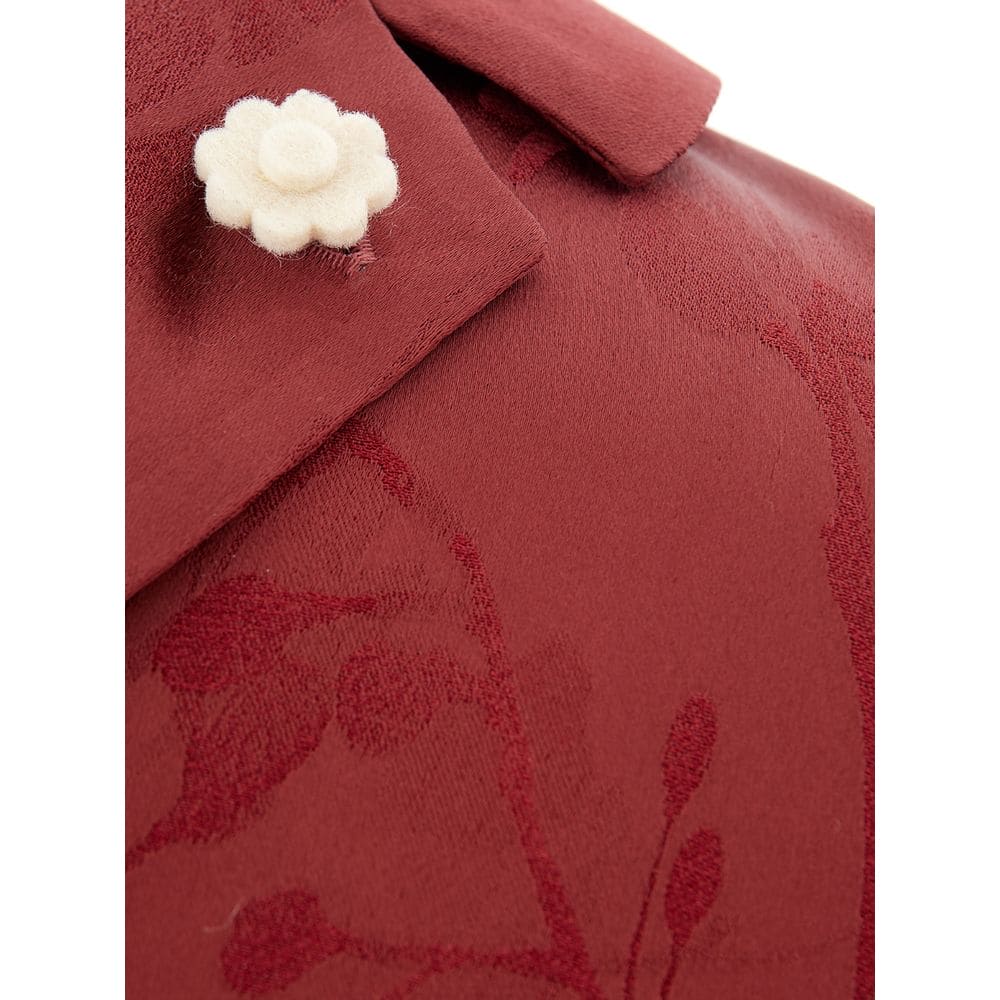 Camisa elegante de acetato rojo Lardini para mujer