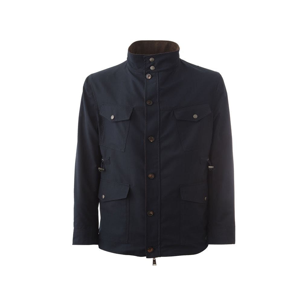 Veste élégante en laine bleue pour homme Lardini