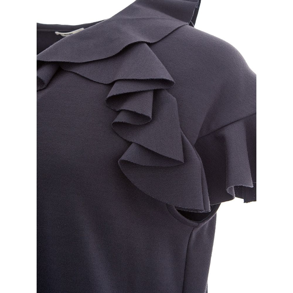 Robe élégante en viscose noire Lardini