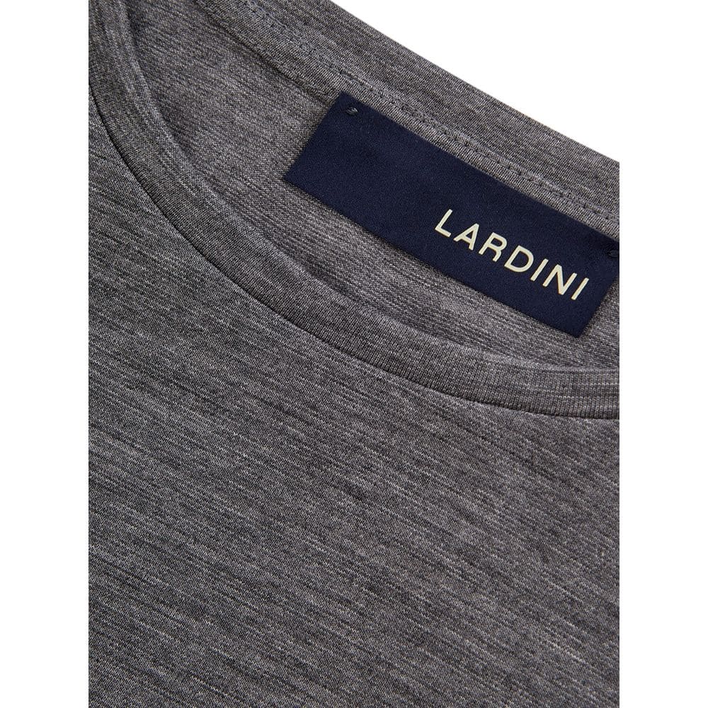 Camiseta elegante de diseño de lana gris Lardini