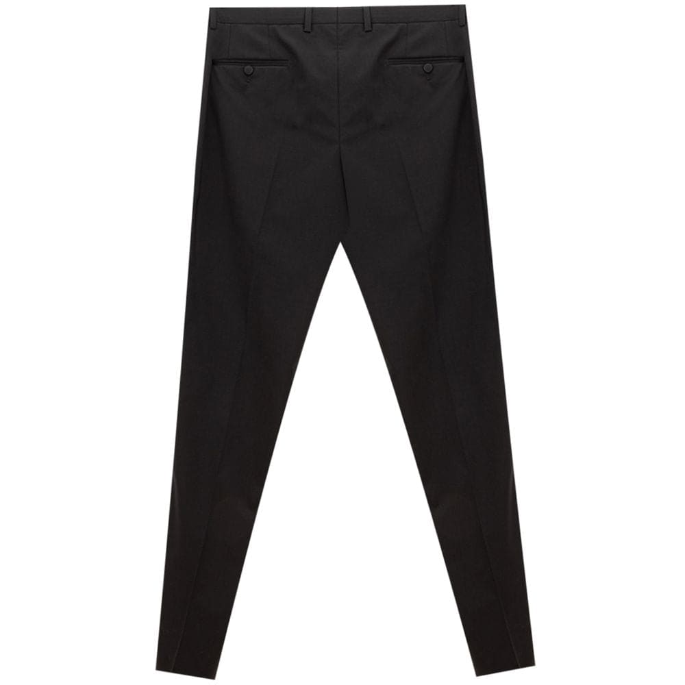 Pantalon élégant en laine noire Dolce &amp; Gabbana pour homme