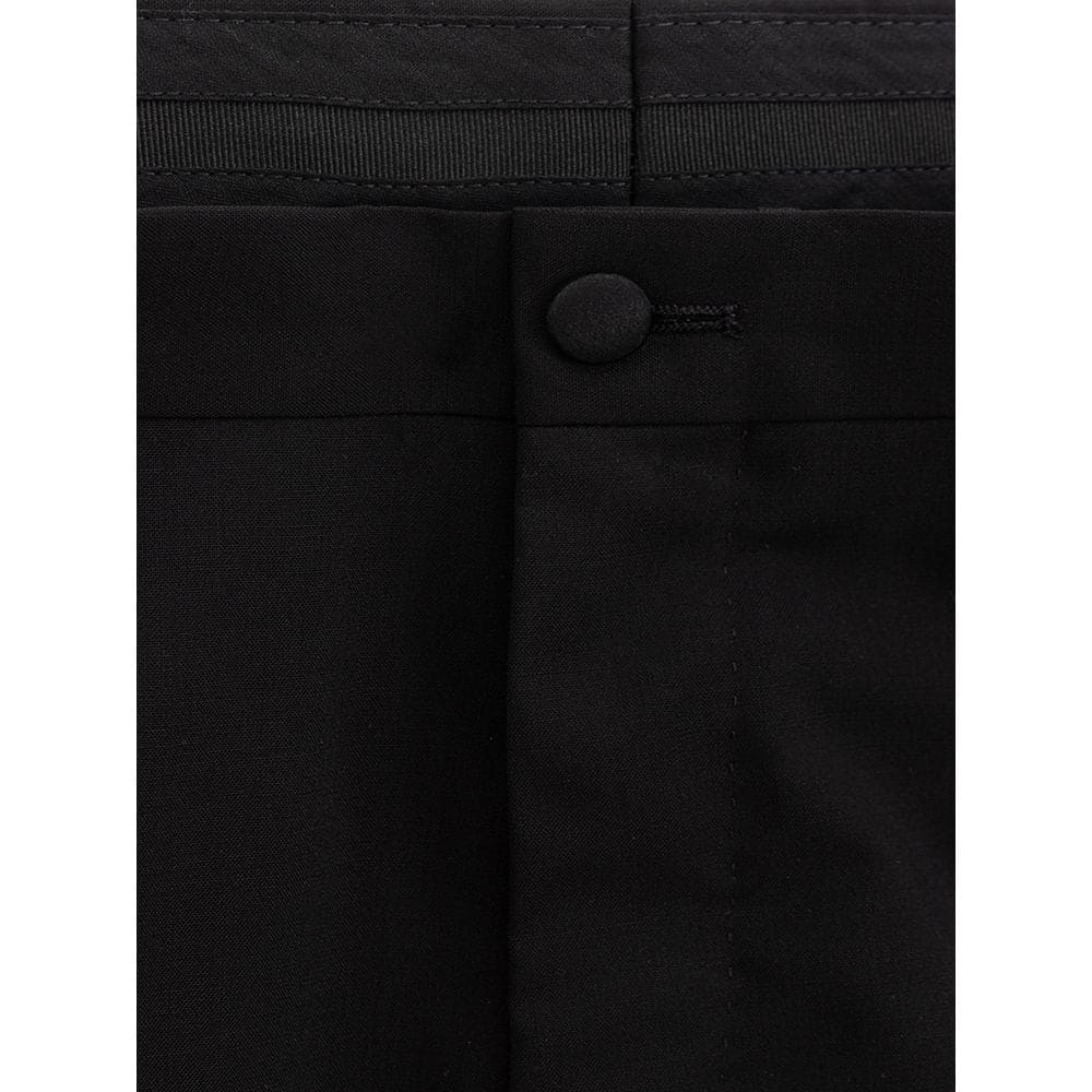 Pantalones elegantes de lana negros de Dolce &amp; Gabbana para hombre