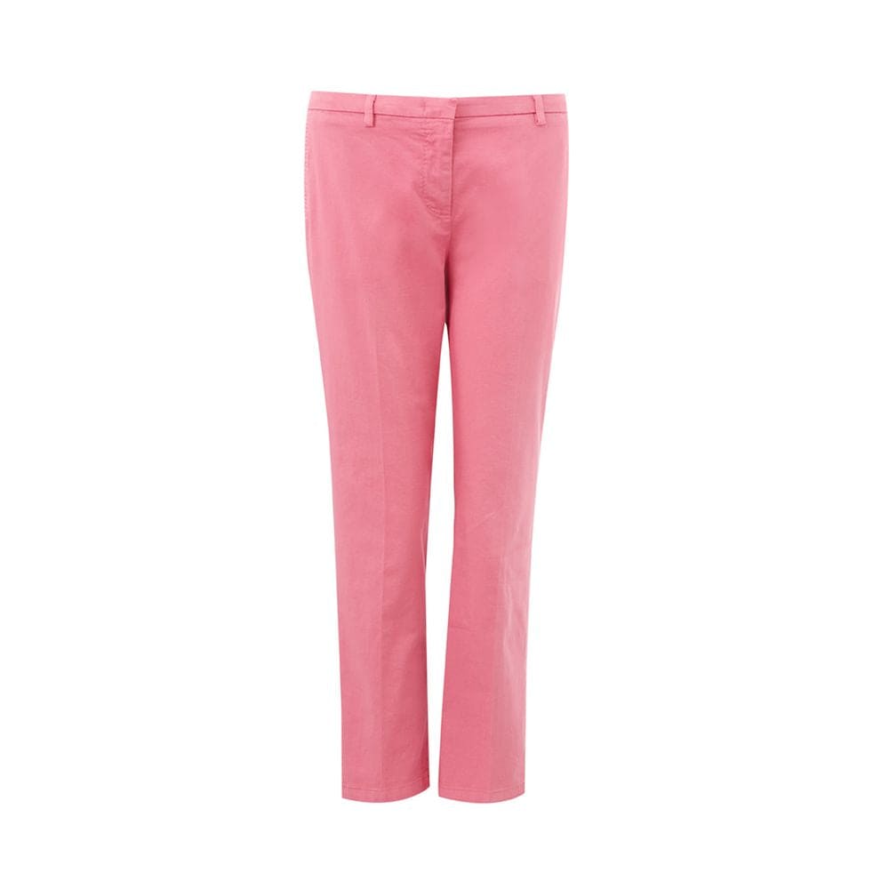 Pantalones elegantes de algodón rosa de Lardini para un estilo sofisticado