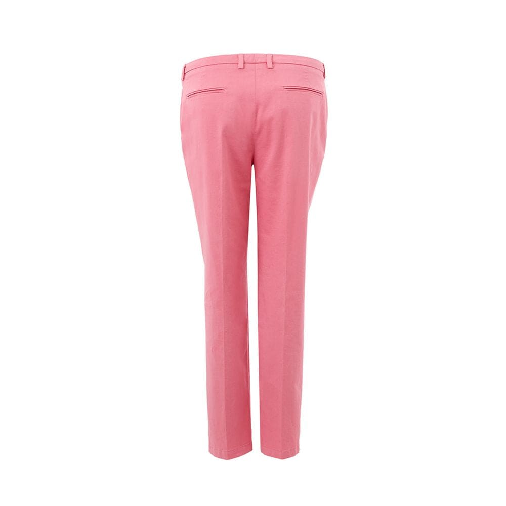 Pantalon rose en coton élégant Lardini pour un style sophistiqué