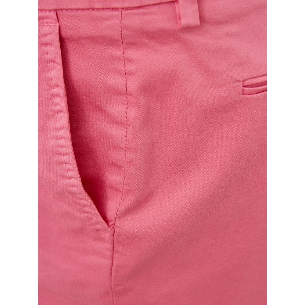 Pantalon rose en coton élégant Lardini pour un style sophistiqué