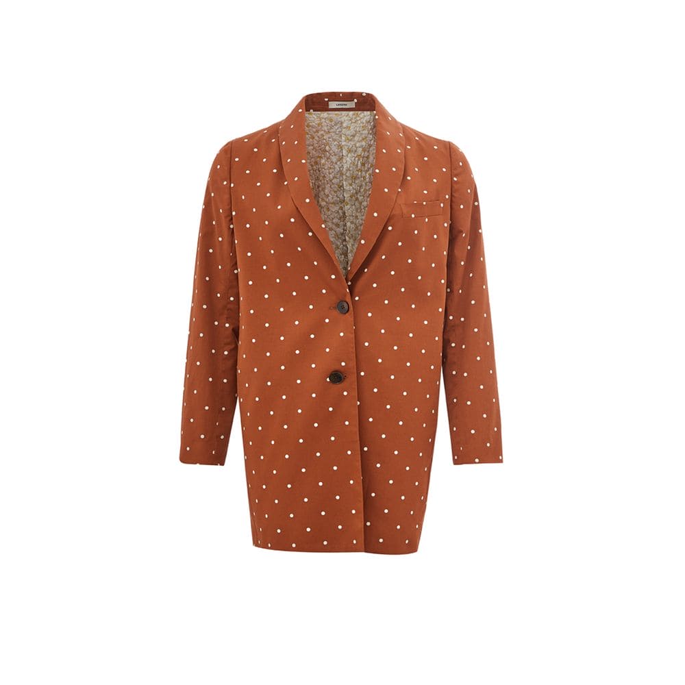 Veste en coton marron chic de Lardini pour la femme moderne