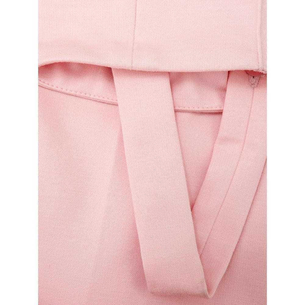 Pantalones elegantes de viscosa rosa de Lardini para un estilo chic