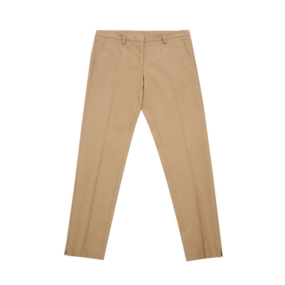 Pantalones elegantes de algodón marrón Lardini para mujer