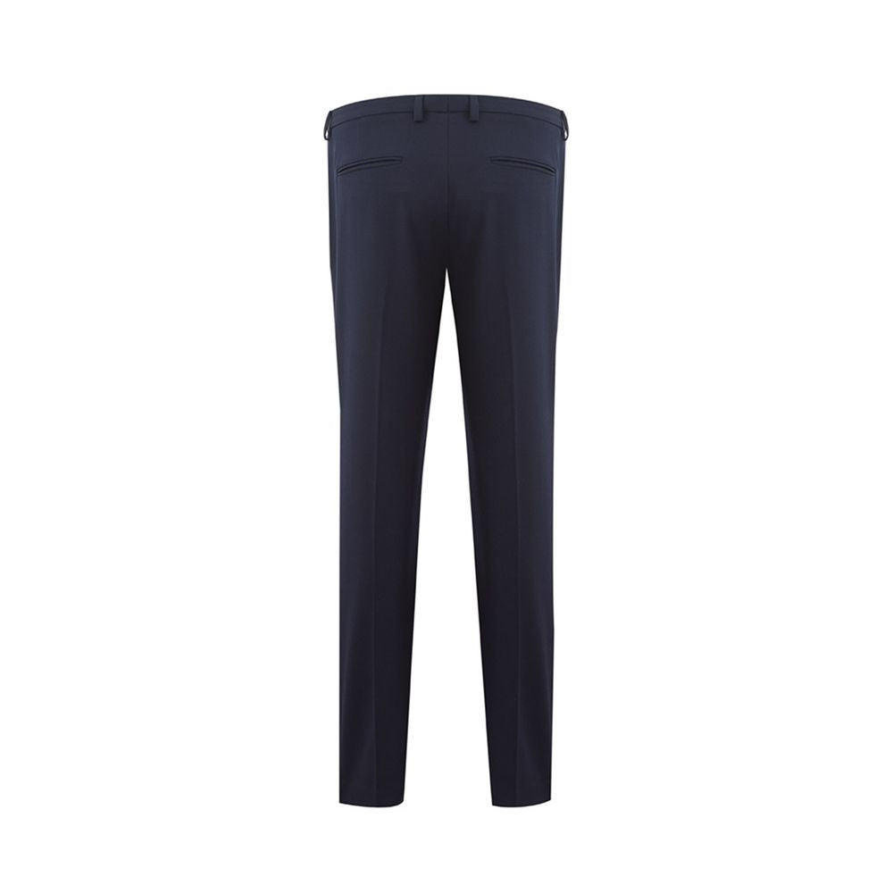 Pantalon élégant en laine bleue pour femme Lardini