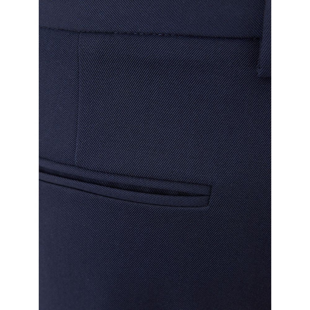 Pantalon élégant en laine bleue pour femme Lardini