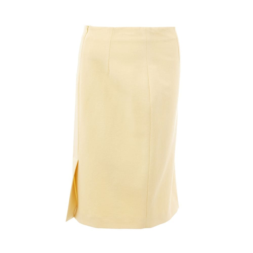 Jupe élégante en viscose jaune Lardini pour femme