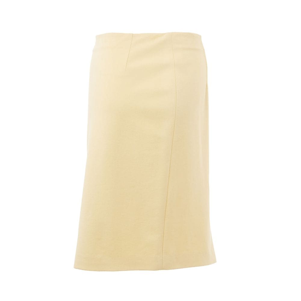 Jupe élégante en viscose jaune Lardini pour femme