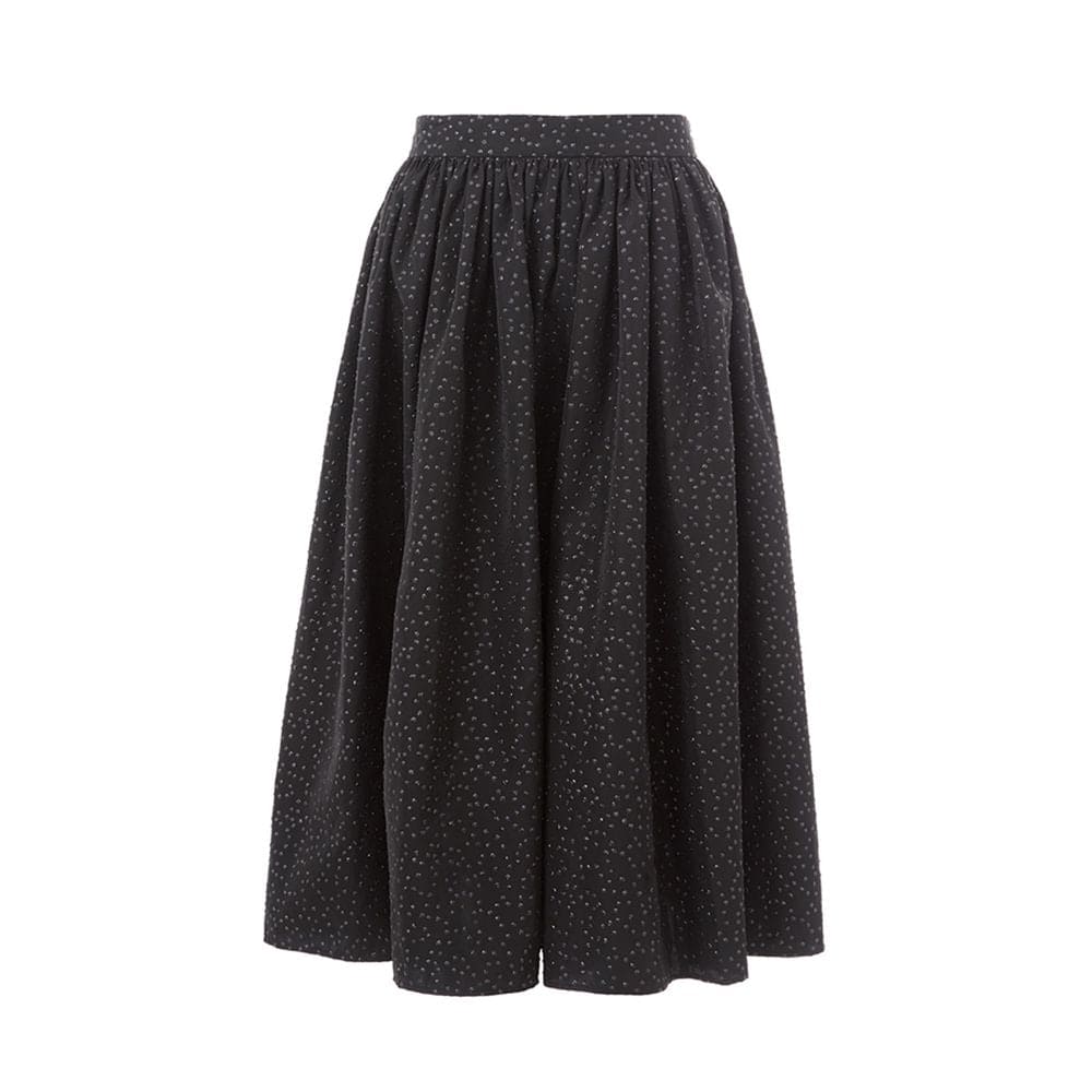 Falda midi elegante de polietileno negro de Lardini