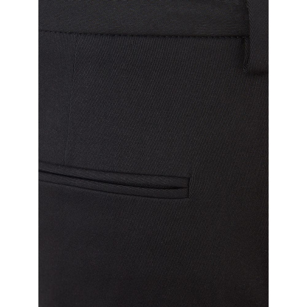 Pantalones negros de algodón Lardini Italian Elegance