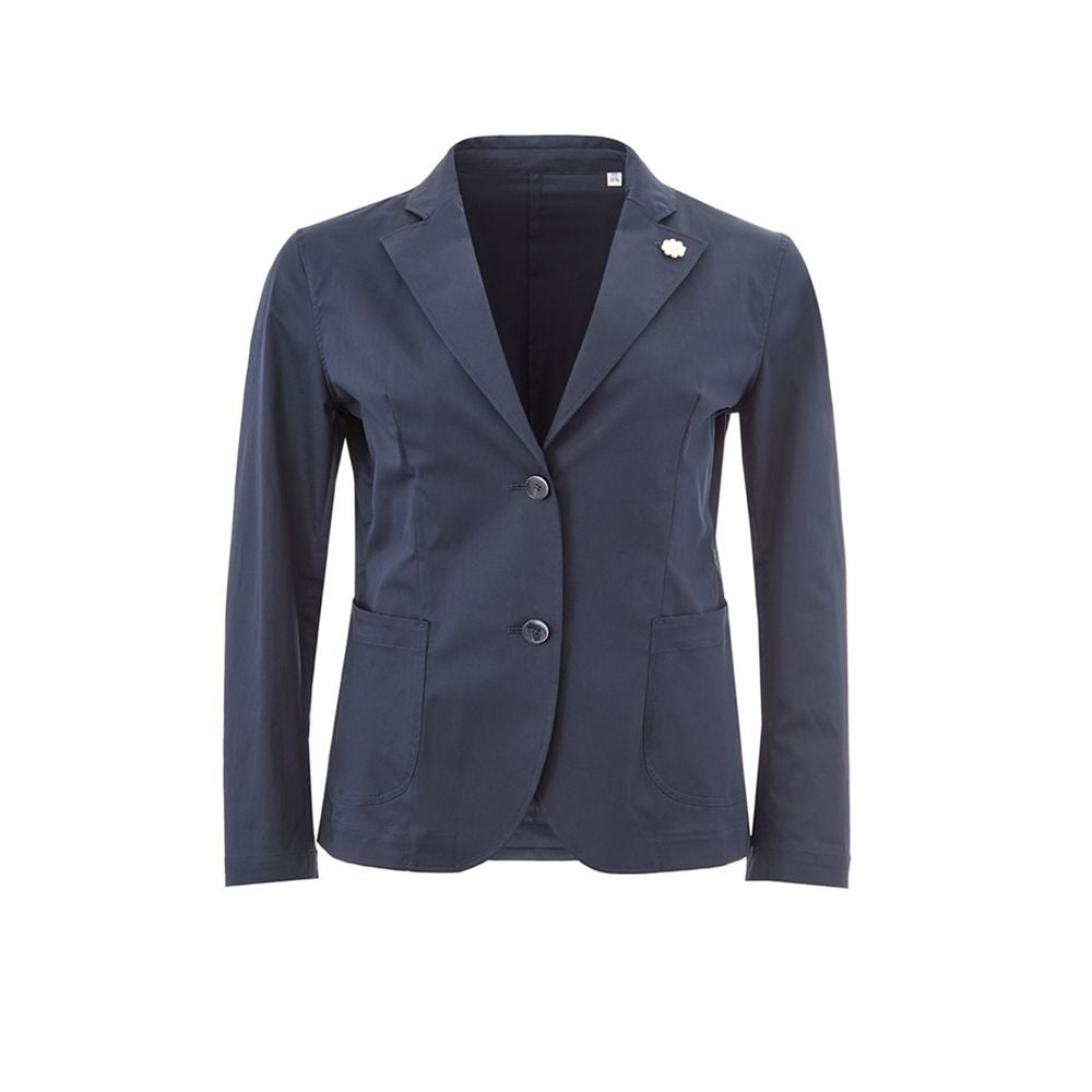 Chaqueta elegante de algodón azul Lardini