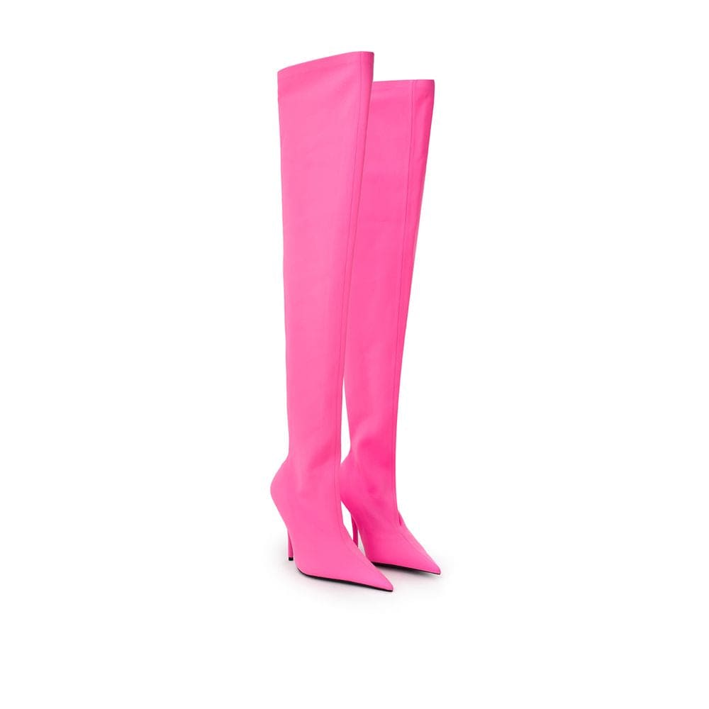 Bottines élégantes en polyester rose Balenciaga