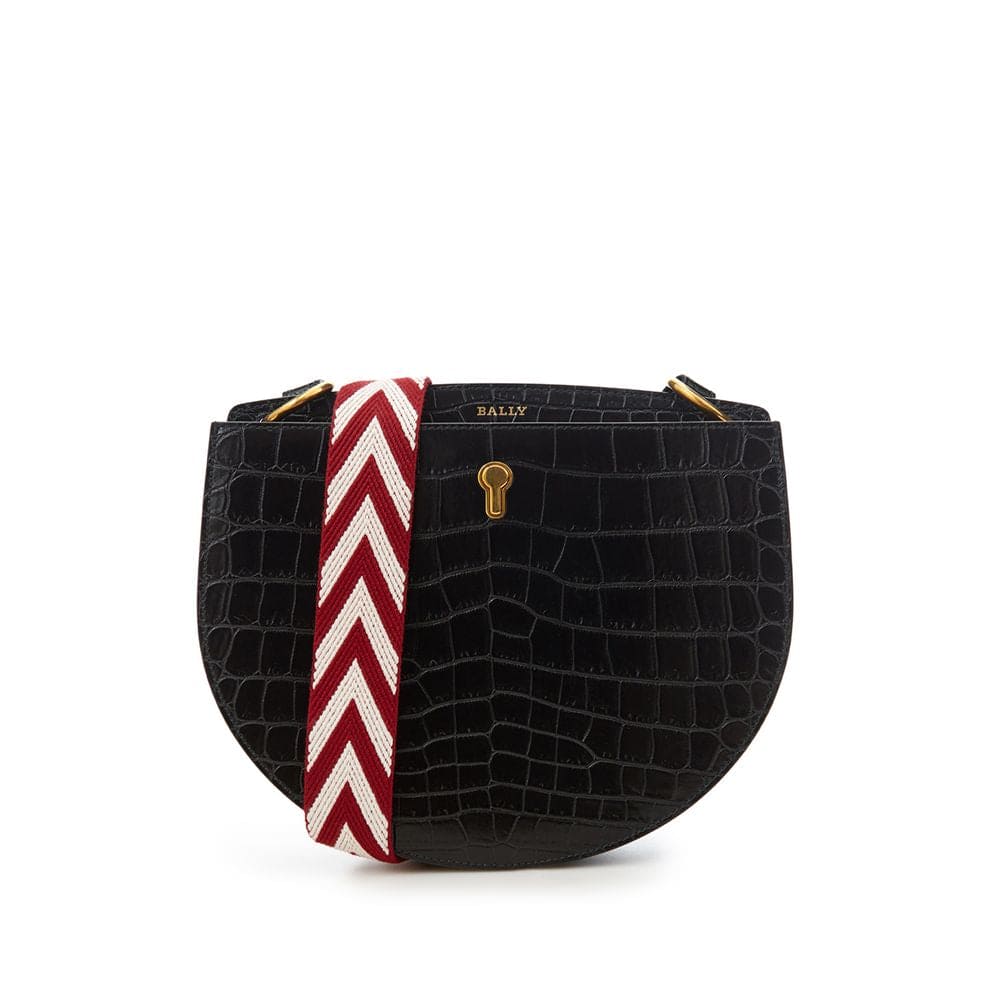 Bolso elegante de piel negra Bally