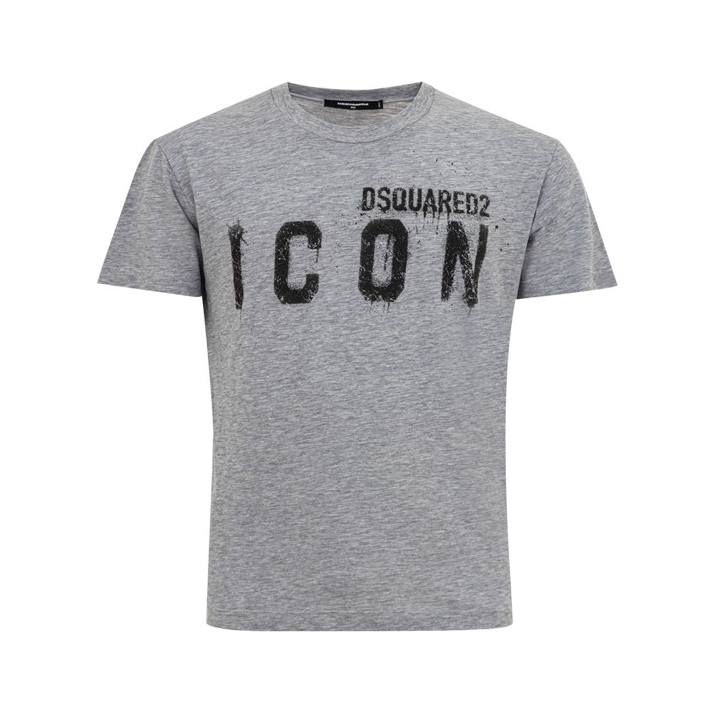 T-shirt en coton gris élégant Dsquared² pour homme élégant