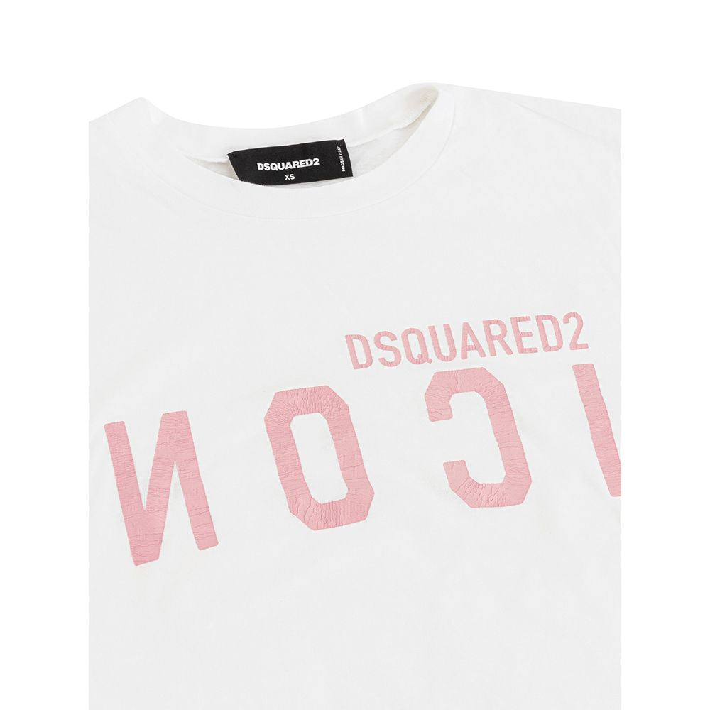 T-shirt blanc en coton élégant Dsquared² pour femmes élégantes