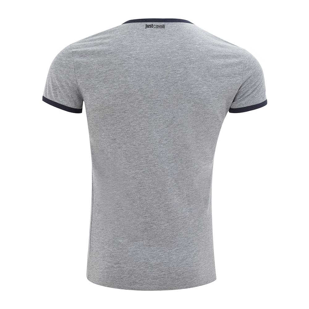 T-shirt élégant en coton gris Just Cavalli pour homme