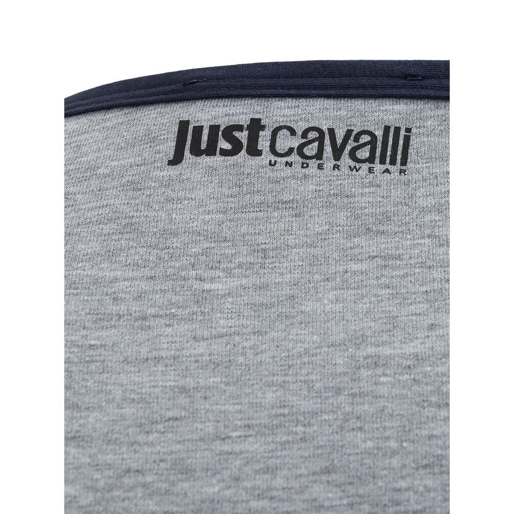 T-shirt élégant en coton gris Just Cavalli pour homme