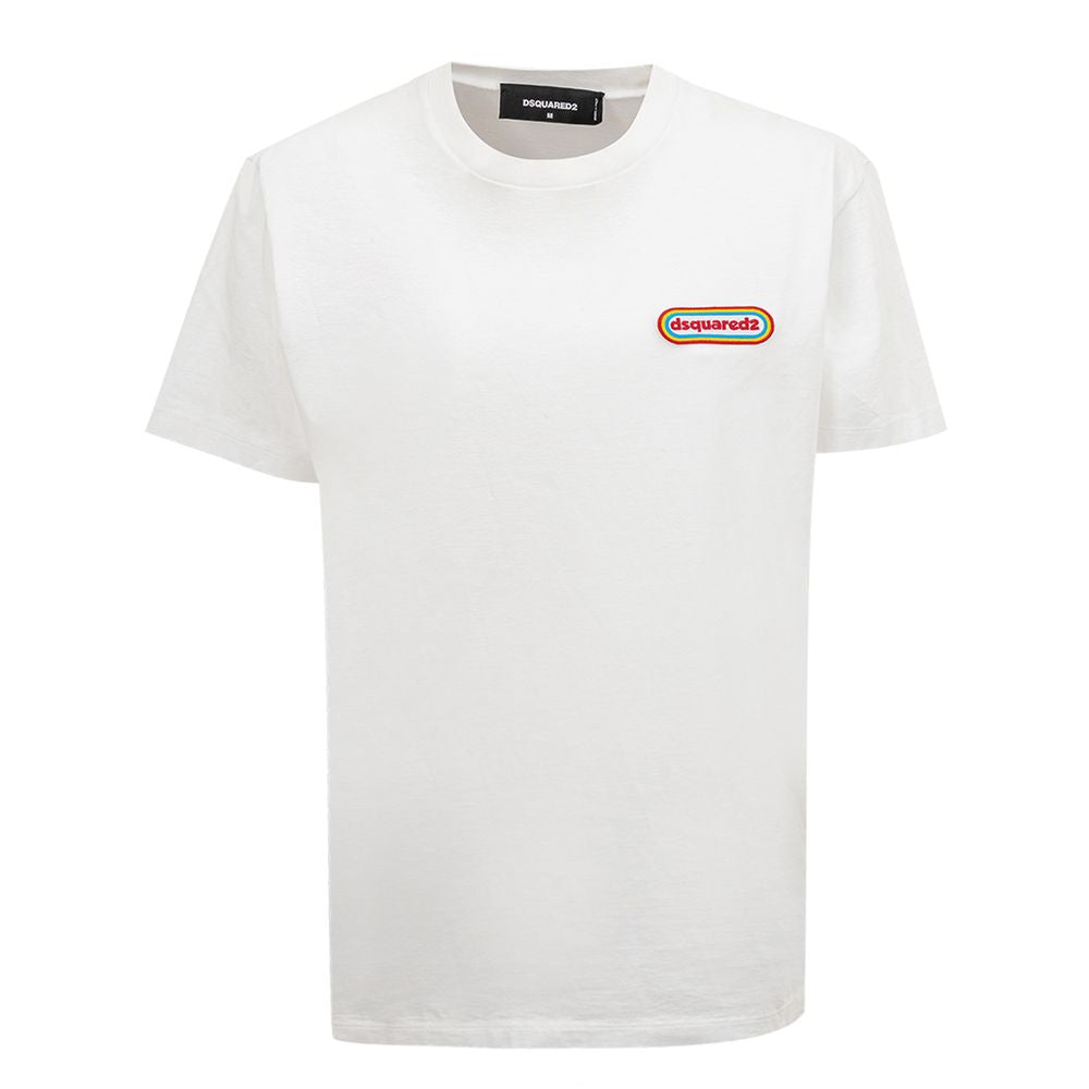 T-shirt chic en coton blanc à imprimé Dsquared²