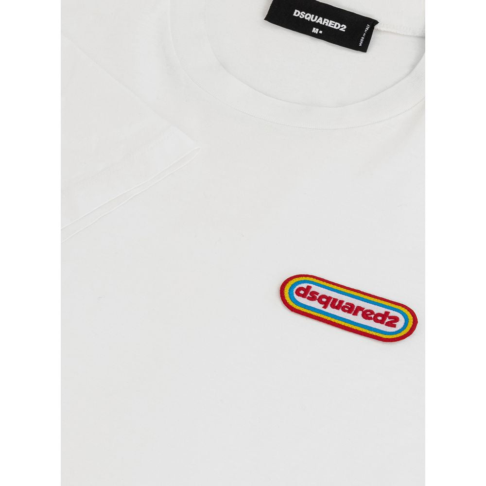 T-shirt chic en coton blanc à imprimé Dsquared²