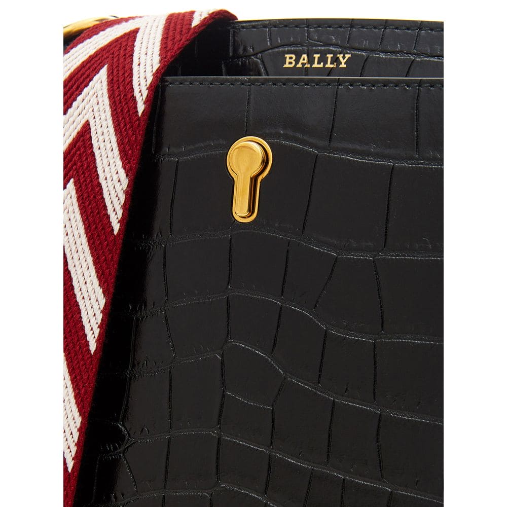 Bolso elegante de piel negra Bally