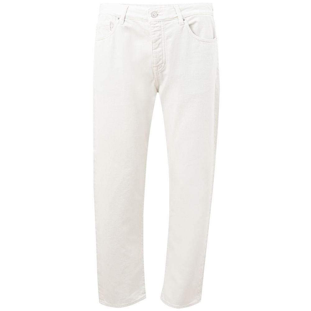 Pantalones elegantes de algodón blanco de Armani Exchange