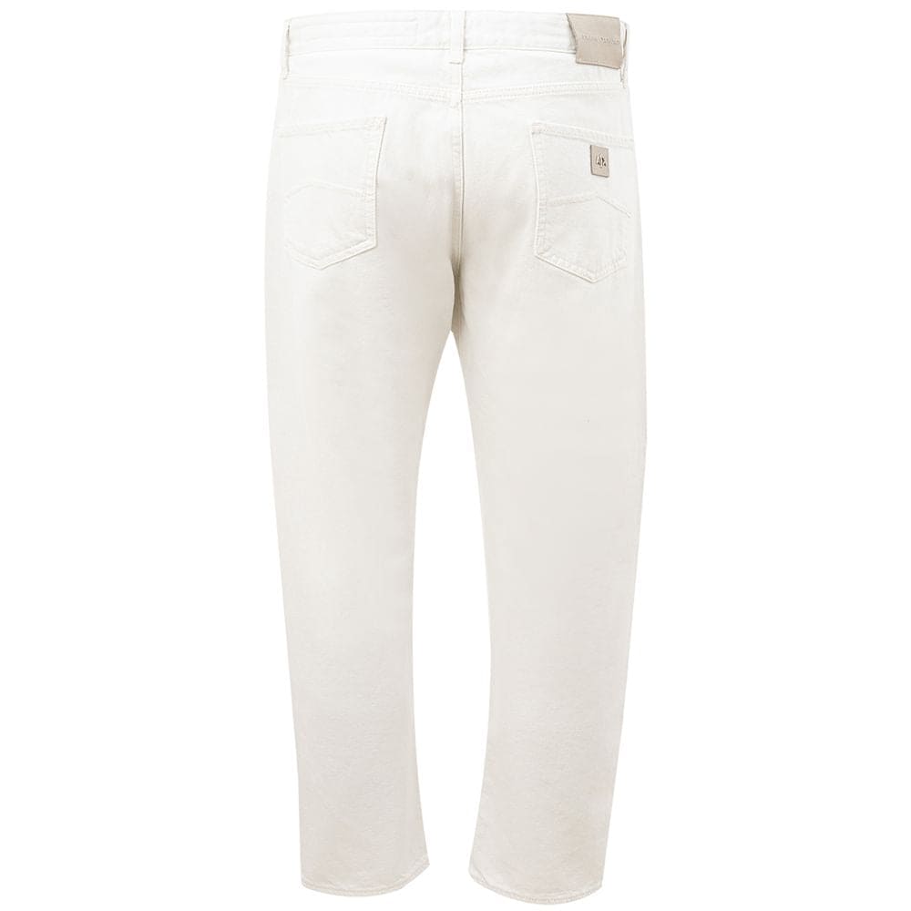 Pantalones elegantes de algodón blanco de Armani Exchange