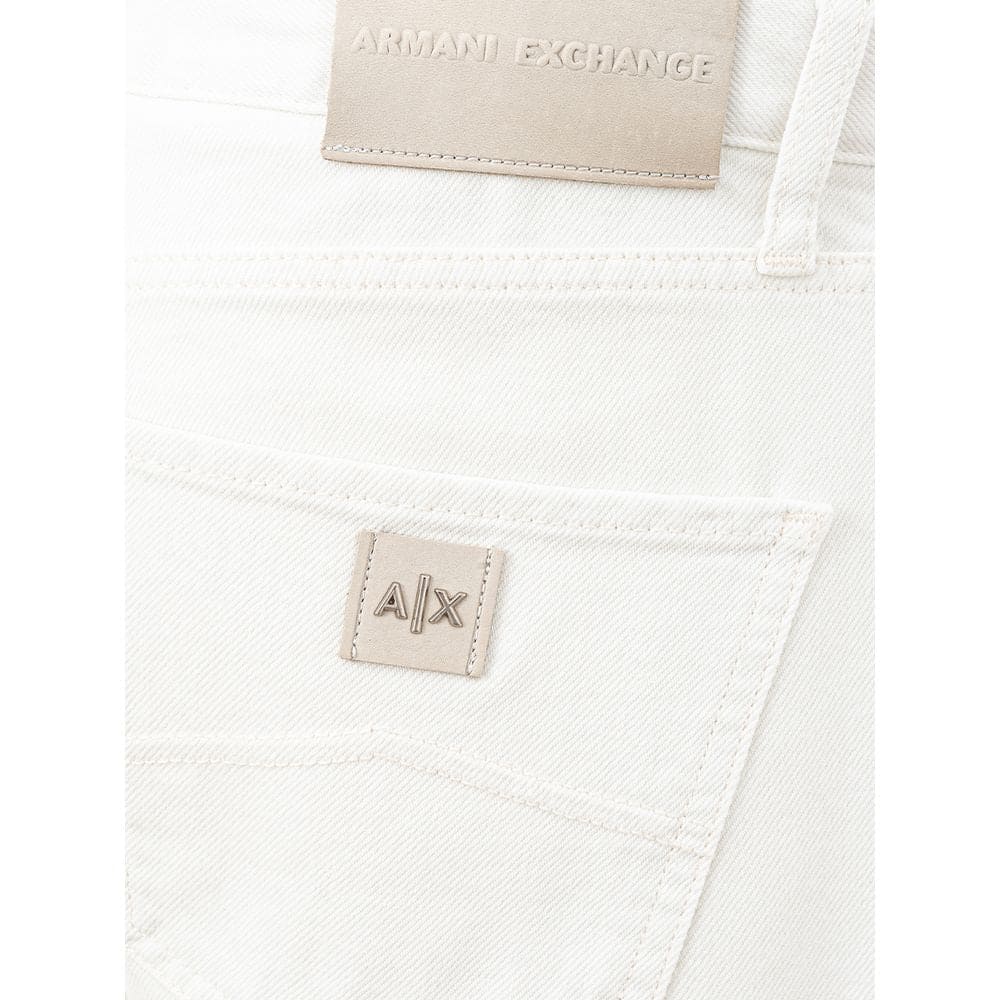 Pantalones elegantes de algodón blanco de Armani Exchange