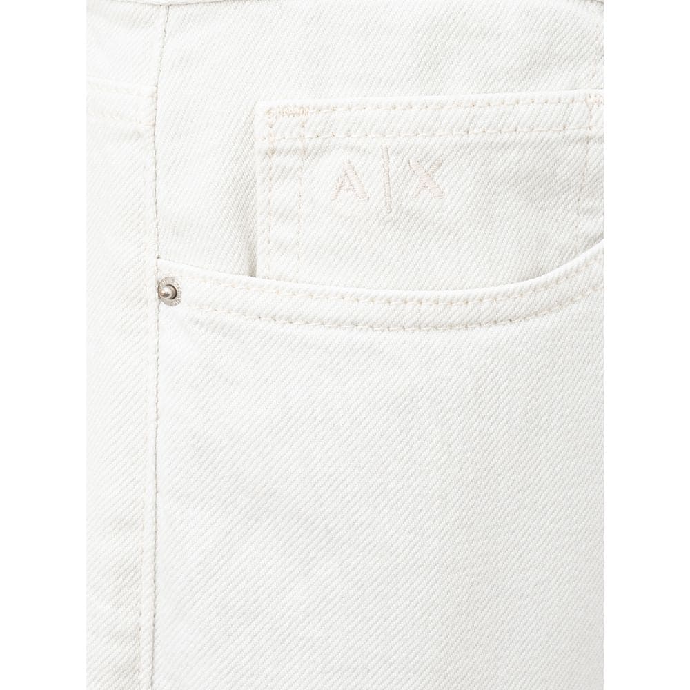 Pantalones elegantes de algodón blanco de Armani Exchange