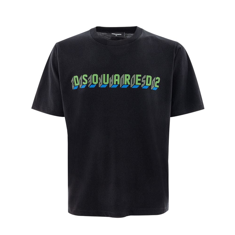 T-shirt en coton noir Dsquared²