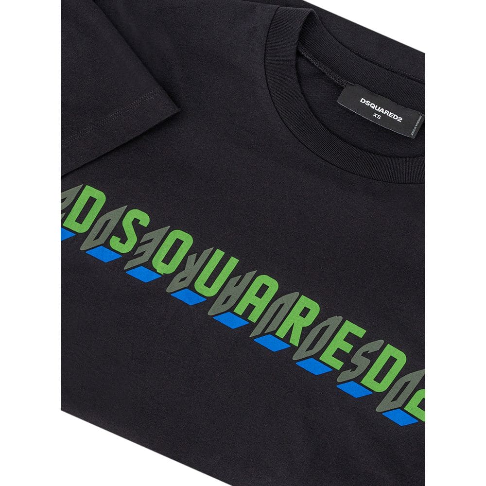 Camiseta de algodón negra Dsquared²