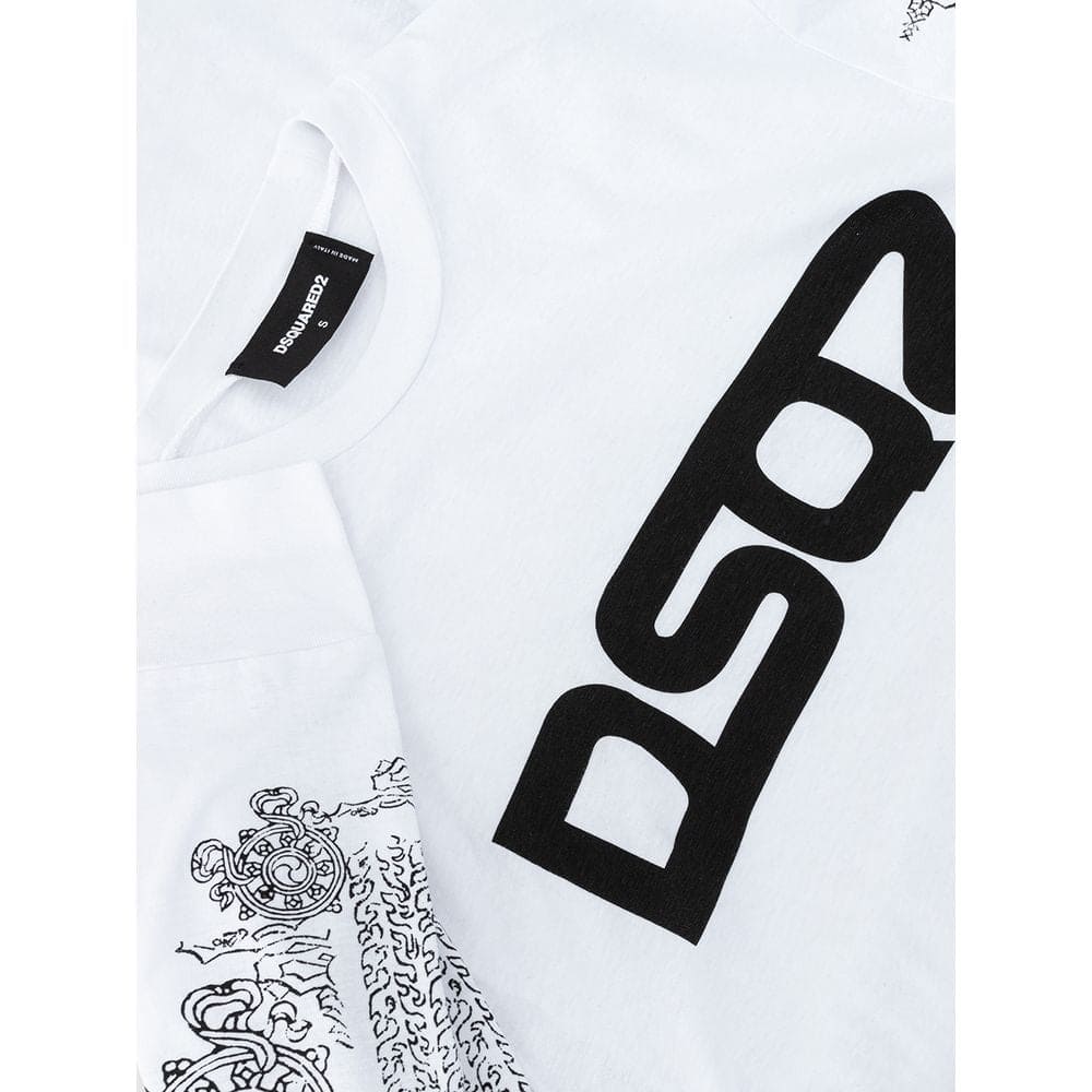 Camiseta de algodón blanca Dsquared²