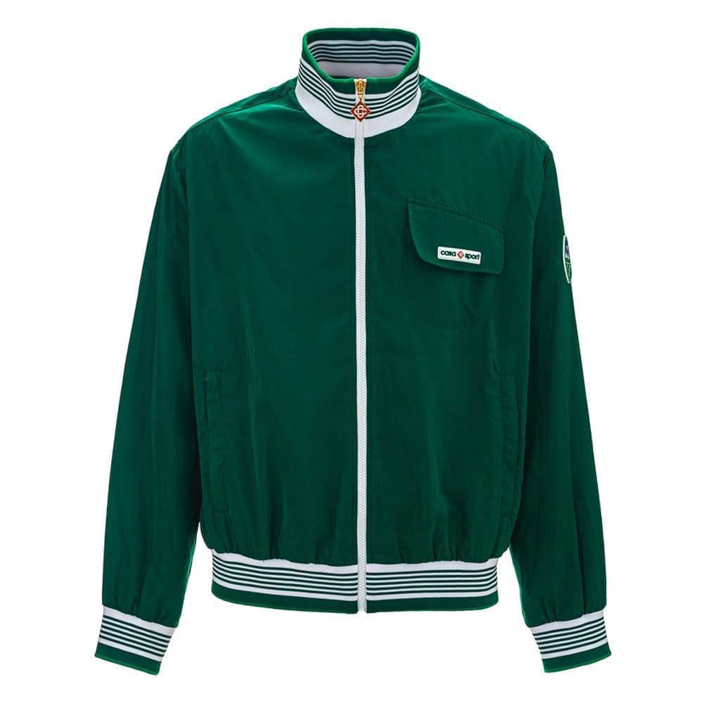 Chaqueta de poliéster verde Casablanca