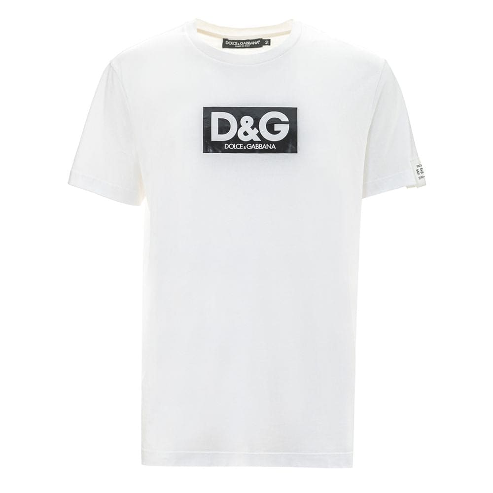 Camiseta de algodón blanca Dolce &amp; Gabbana