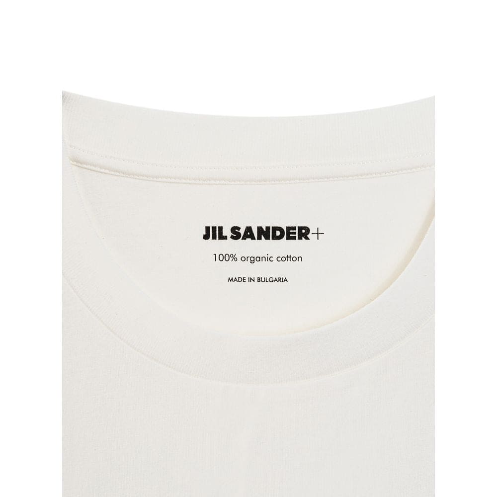 Camiseta de algodón orgánico blanca de Jil Sander