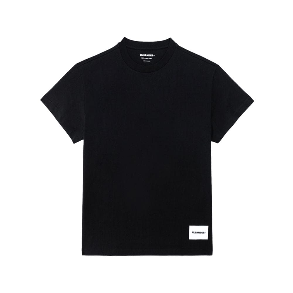 T-shirt en coton biologique noir Jil Sander