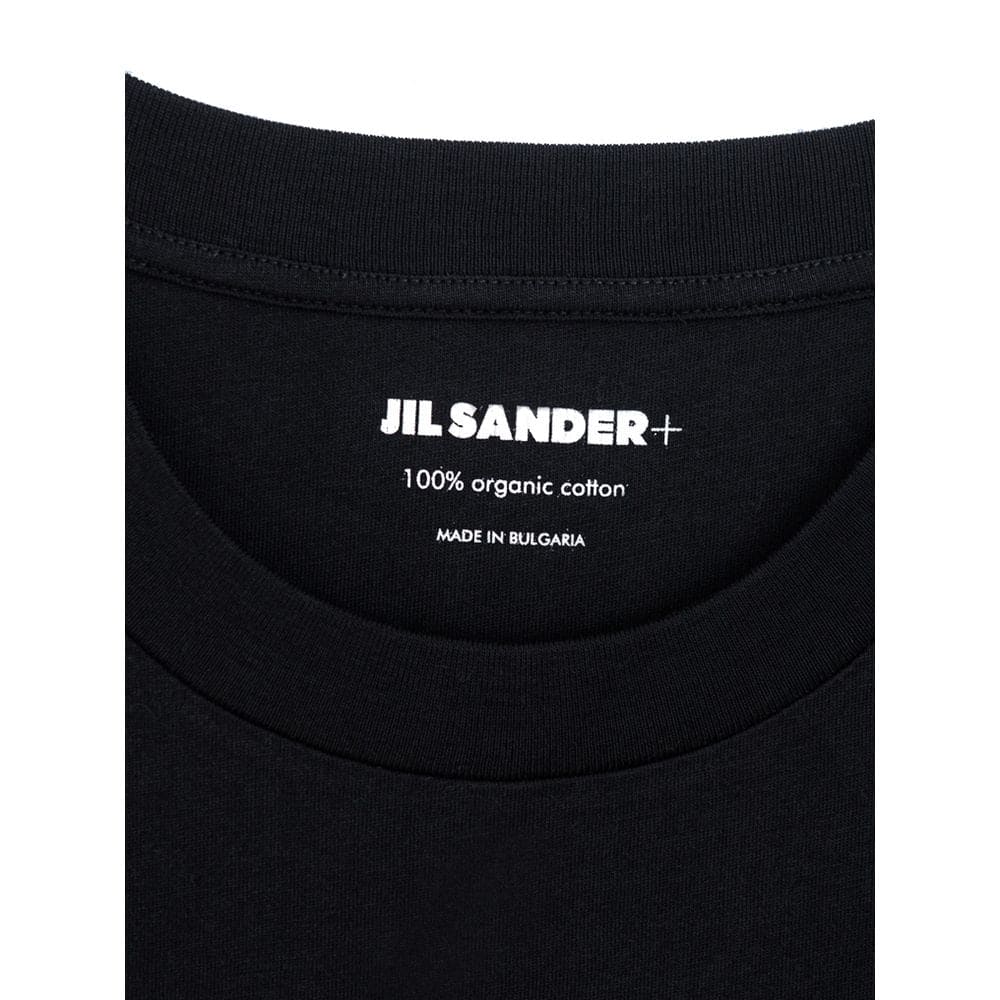 Camiseta negra de algodón orgánico de Jil Sander