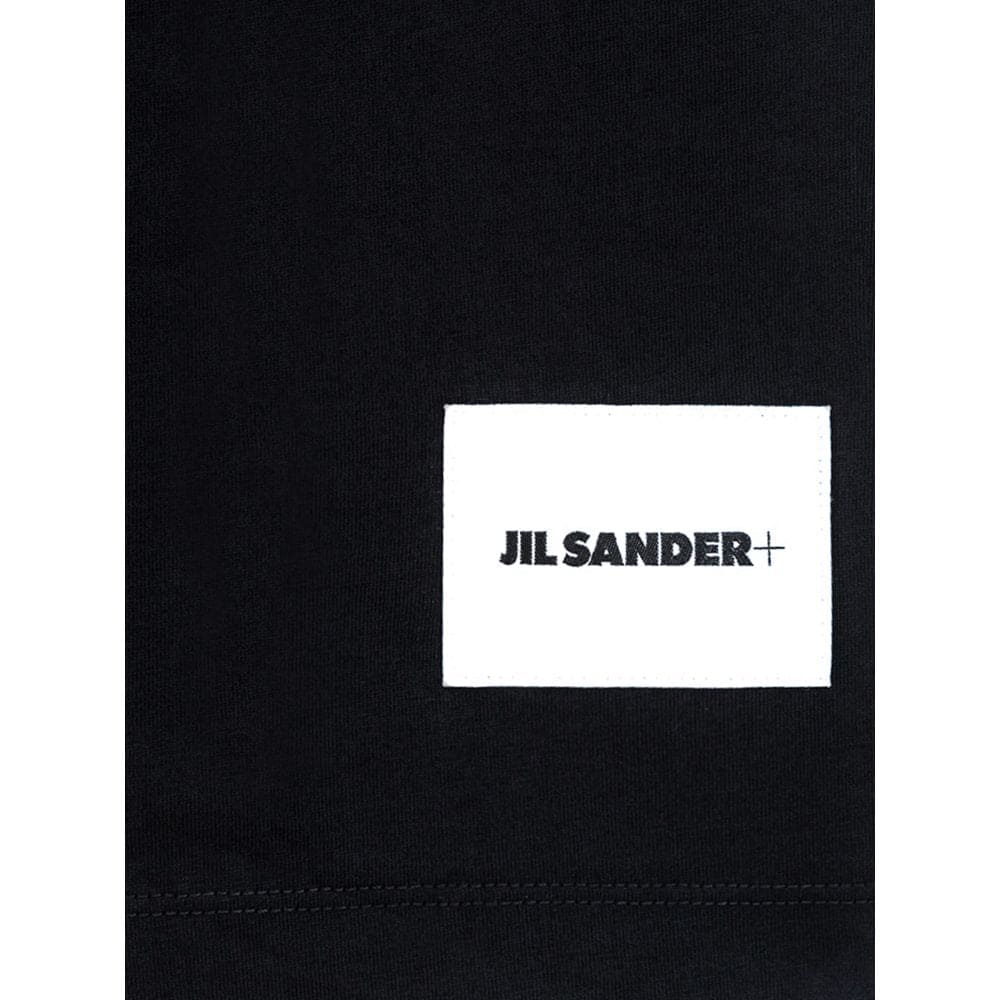 Camiseta negra de algodón orgánico de Jil Sander