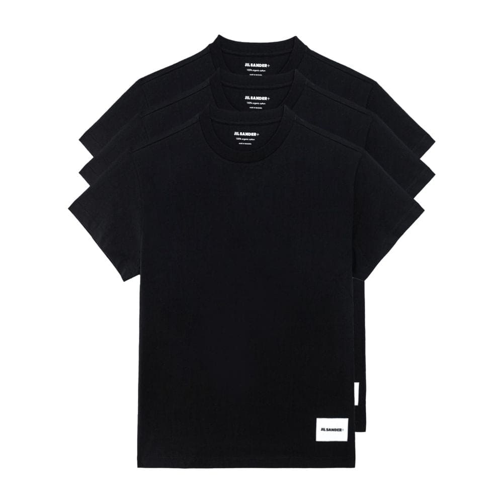 T-shirt en coton biologique noir Jil Sander