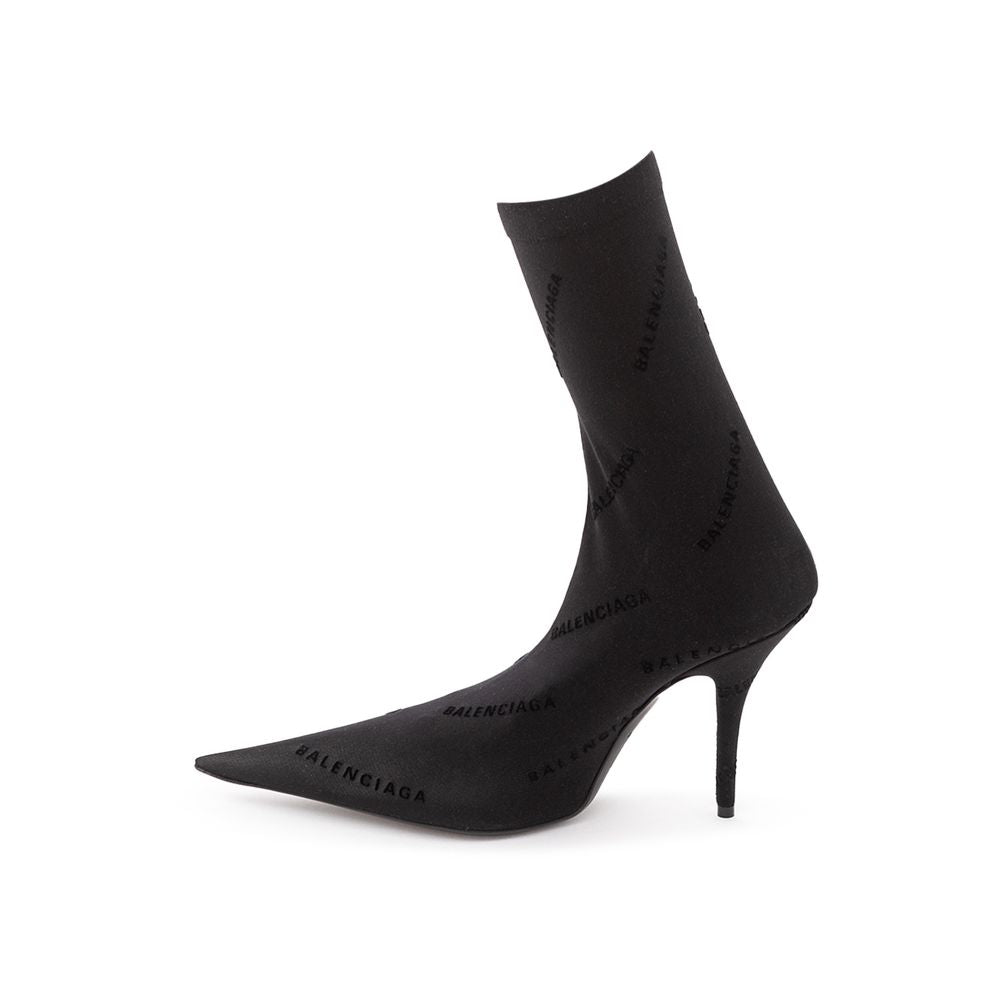 Bottes élégantes en élasthanne noir de Balenciaga