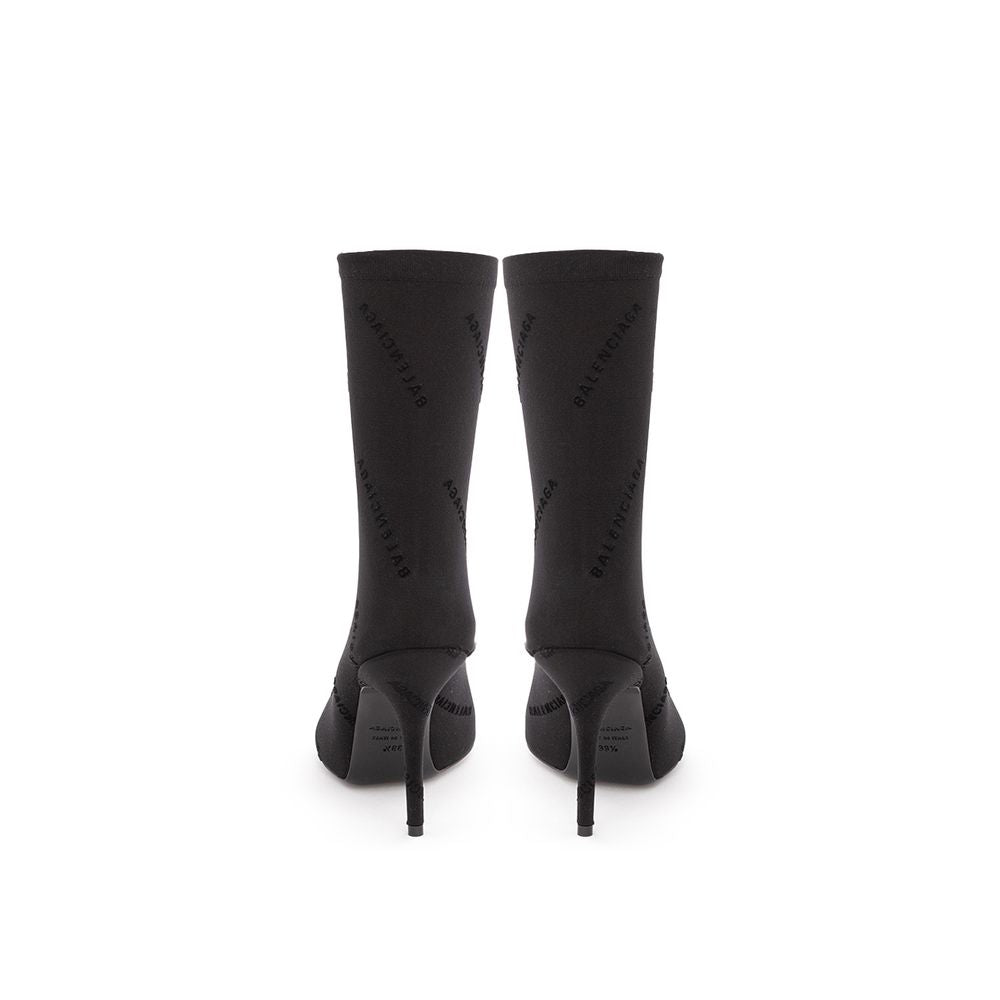 Bottes élégantes en élasthanne noir de Balenciaga