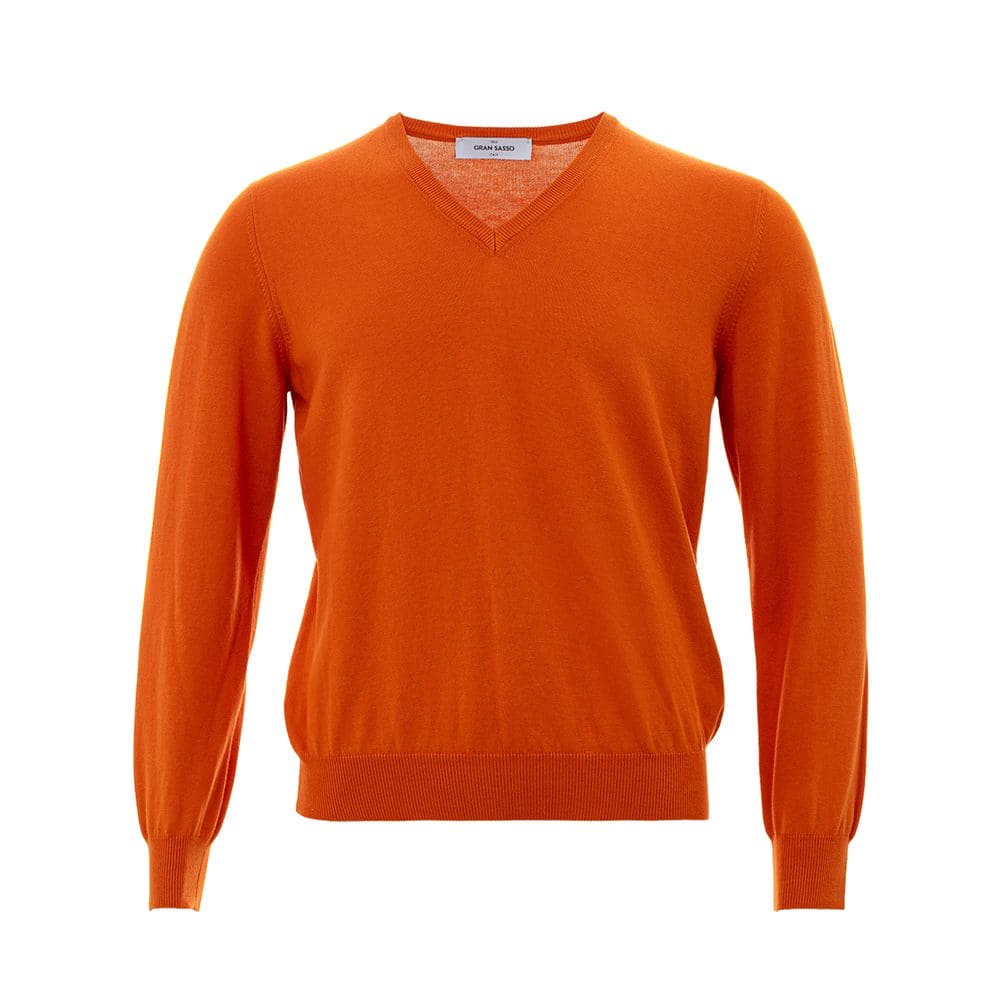 Suéter elegante de algodón naranja Gran Sasso para hombre