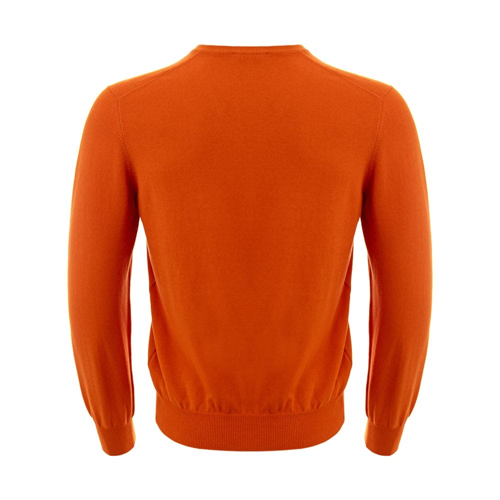 Pull élégant en coton orange Gran Sasso pour homme