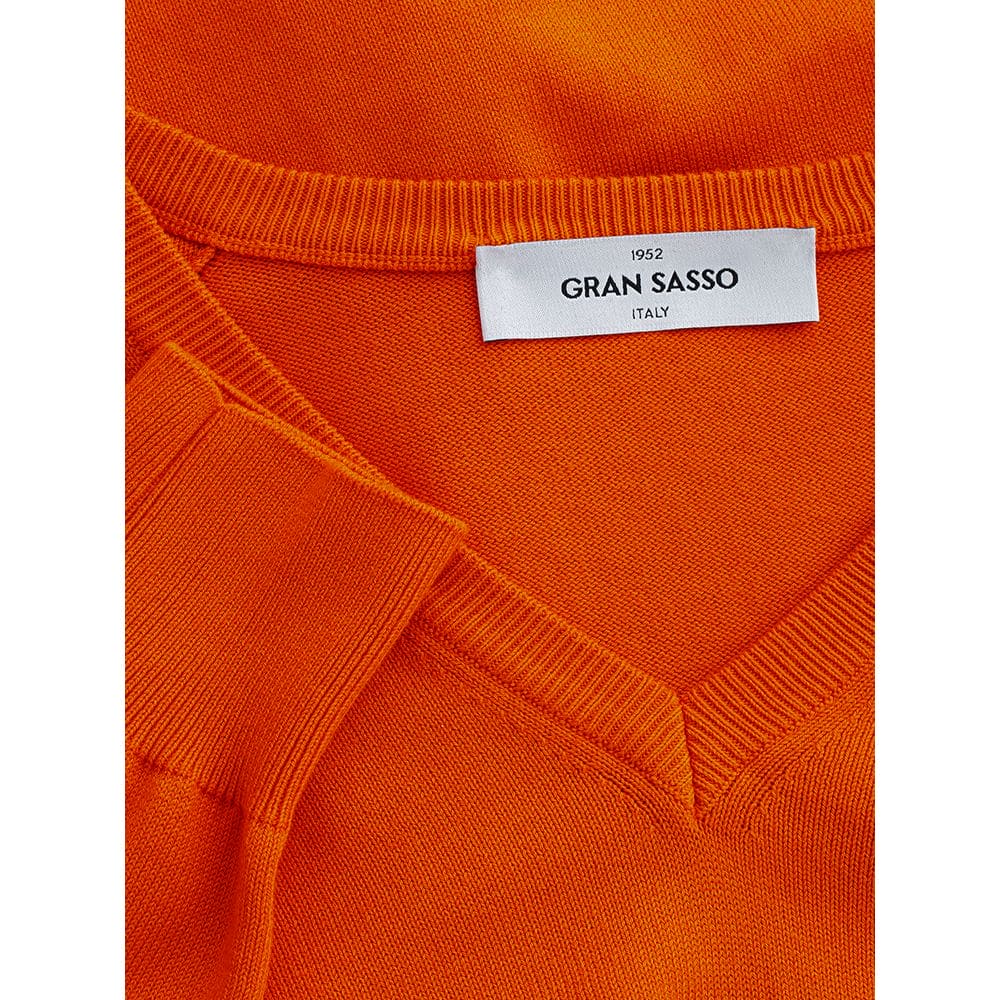 Pull élégant en coton orange Gran Sasso pour homme