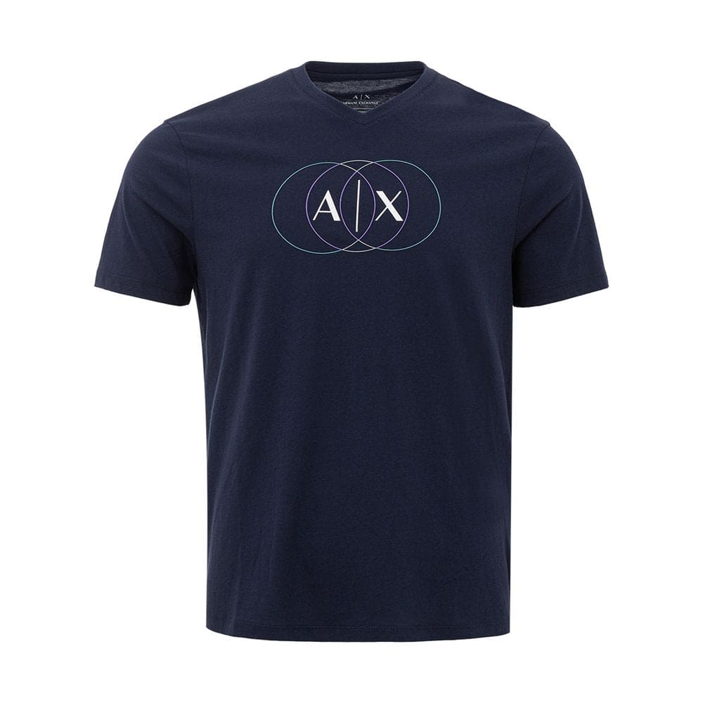 T-shirt en coton bleu élégant Armani Exchange pour homme